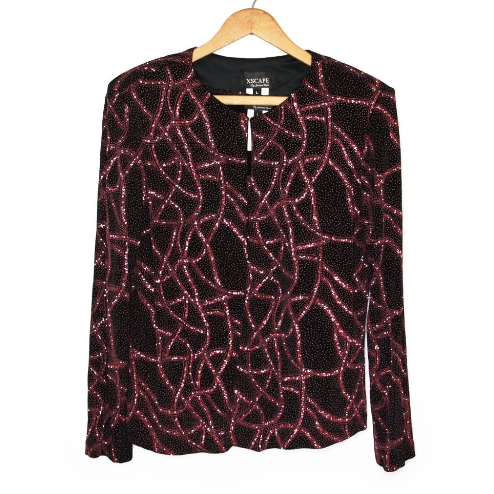 Pink Swirly Patterned Sparkle Twinset